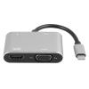 POWERTECH USB-C hub PTH-084, HDMI/VGA/USB/USB-C PD θύρες, γκρι | Συνοδευτικά PC | elabstore.gr