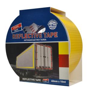 PRIMO TAPE αντανακλαστική ταινία SEL-024, 48mm x 10m, κίτρινη | Εργαλεία | elabstore.gr