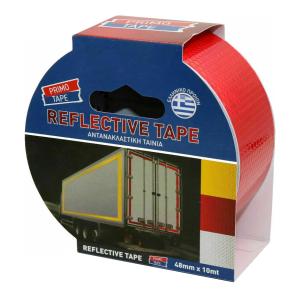 PRIMO TAPE αντανακλαστική ταινία SEL-025, 48mm x 10m, κόκκινη | Εργαλεία | elabstore.gr