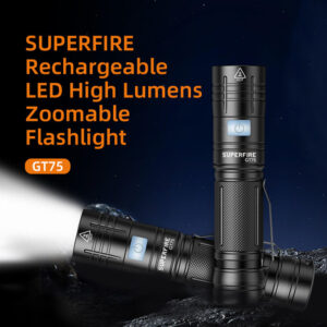 SUPFIRE φορητός φακός GT75 με zoom, 20W, 920lm, 4000mAh, έως 190m | Φωτισμός | elabstore.gr