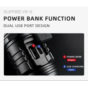 SUPFIRE φορητός φακός V8-S με zoom, 36W, 2000lm, 5200mAh, έως 300m | Φωτισμός | elabstore.gr