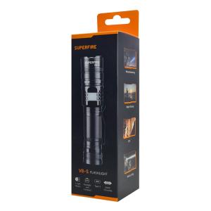 SUPFIRE φορητός φακός V8-S με zoom, 36W, 2000lm, 5200mAh, έως 300m | eLabstore.gr