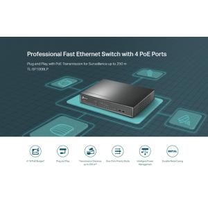 TP-LINK desktop switch TL-SF1008LP, 8-Port 10/100Mbps, 4x PoE, Ver. 2.0 | Δικτυακά | elabstore.gr