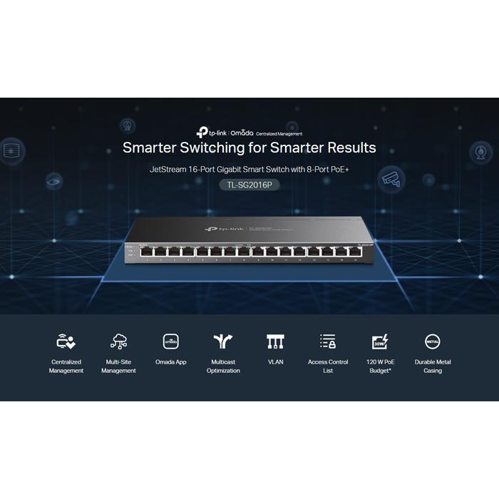 TP-LINK JetStream switch TL-SG2016P, 16-Port Gigabit, 8x PoE+, Ver. 1.0 | eLabstore.gr TP-LINK JetStream switch TL-SG2016P, 16-Port Gigabit, 8x PoE+, Ver. 1.0 | Δικτυακά | elabstore.gr