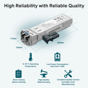 TP-LINK 10GBase-LR SFP+ LC Transceiver TL-SM5110-LR, έως 10km, Ver. 1.0 | eLabstore.gr TP-LINK 10GBase-LR SFP+ LC Transceiver TL-SM5110-LR, έως 10km, Ver. 1.0 | Δικτυακά | elabstore.gr