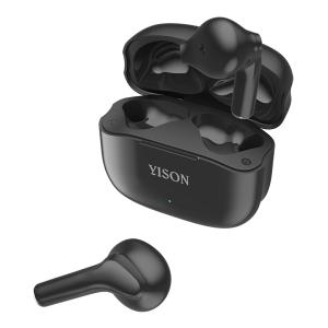 YISON earphones με θήκη φόρτισης TWS-T6, True Wireless, μαύρα | Αξεσουάρ κινητών | elabstore.gr