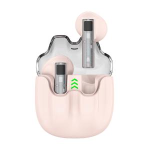 CELEBRAT earphones με θήκη φόρτισης TWS-W27, True Wireless, ροζ | Αξεσουάρ κινητών | elabstore.gr