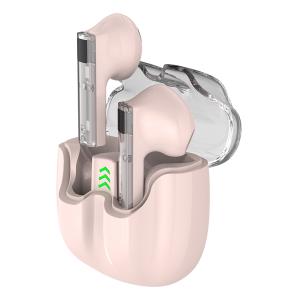 CELEBRAT earphones με θήκη φόρτισης TWS-W27, True Wireless, ροζ | Αξεσουάρ κινητών | elabstore.gr