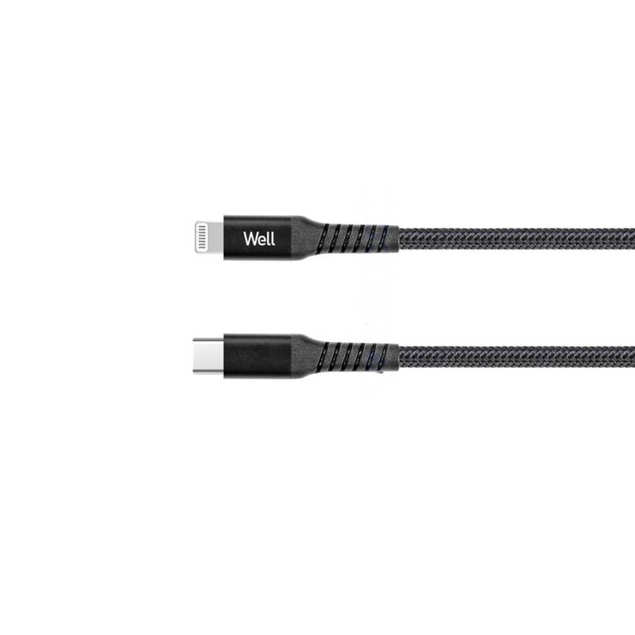 Καλώδιο Type-C σε Lightning Φόρτισης - Data 1m 2.4A Μαύρο Well CABLE-USBC/LIGHT-1BK05-WL | eLabstore.gr Καλώδιο Type-C σε Lightning Φόρτισης - Data 1m 2.4A Μαύρο Well CABLE-USBC/LIGHT-1BK05-WL | Περιφερειακά | elabstore.gr