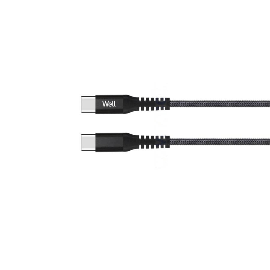 Καλώδιο Type-C σε Type-C - Data 1m 3A 60W Μαύρο Well CABLE-USBC/USBC-1BK6001-WL | eLabstore.gr Καλώδιο Type-C σε Type-C - Data 1m 3A 60W Μαύρο Well CABLE-USBC/USBC-1BK6001-WL | Περιφερειακά | elabstore.gr