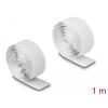 DELOCK αυτοκόλλητη ταινία τύπου Velcro 19061, 1mx20mm, λευκή | Εργαλεία | elabstore.gr