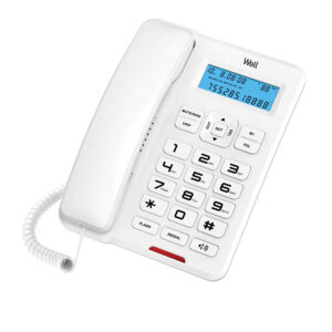 Well Ενσύρματο Τηλέφωνο CD001 Λευκό PHONE-CORD-CD001WE-WL | Οικιακά είδη | elabstore.gr