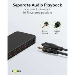 GOOBAY HDMI matrix switch 58479, 4-in σε 2-out, 4K/60Hz, μαύρο | eLabstore.gr GOOBAY HDMI matrix switch 58479, 4-in σε 2-out, 4K/60Hz, μαύρο | Καλώδια - Αντάπτορες | elabstore.gr