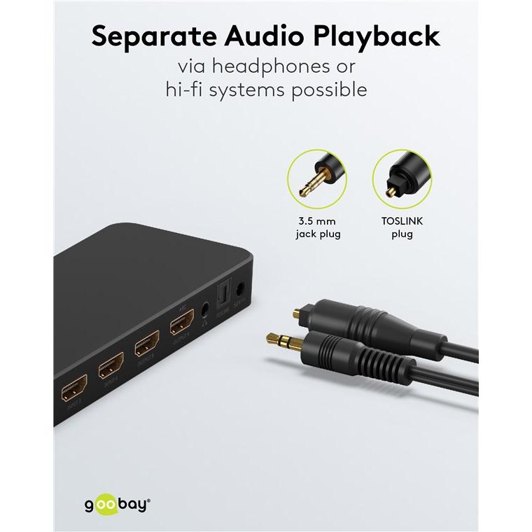 GOOBAY HDMI matrix switch 58479, 4-in σε 2-out, 4K/60Hz, μαύρο | eLabstore.gr GOOBAY HDMI matrix switch 58479, 4-in σε 2-out, 4K/60Hz, μαύρο | Καλώδια - Αντάπτορες | elabstore.gr