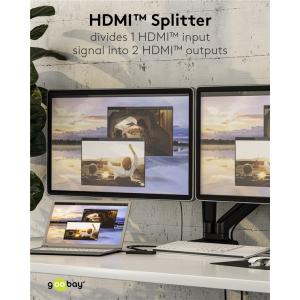 GOOBAY HDMI splitter 58481, 1-in σε 2-out, 4K/60Hz, μαύρο | eLabstore.gr GOOBAY HDMI splitter 58481, 1-in σε 2-out, 4K/60Hz, μαύρο | Καλώδια - Αντάπτορες | elabstore.gr
