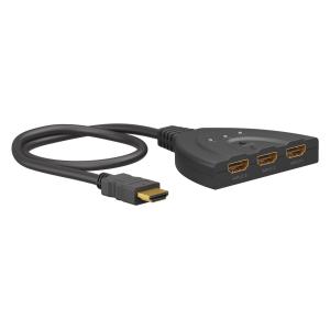 GOOBAY HDMI switch 58487, 3-in σε 1-out, 4K/30Hz, μαύρο | Καλώδια - Αντάπτορες | elabstore.gr