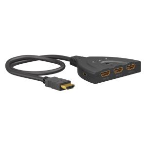 GOOBAY HDMI switch 58488, 3-in σε 1-out, 4K/60Hz, μαύρο | Καλώδια - Αντάπτορες | elabstore.gr