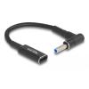 DELOCK καλώδιο τροφοδοσίας 60031, USB-C σε HP 4.5x 3.0mm, 15cm, μαύρο | Αξεσουάρ για Laptop | elabstore.gr