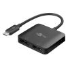 GOOBAY αντάπτορας USB-C σε 2x DisplayPort 60171, 2x 4K, HDR, μαύρος | Καλώδια - Αντάπτορες | elabstore.gr