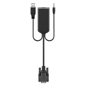 GOOBAY αντάπτορας HDMI σε VGA & 3.5mm 61259, 1080p, μαύρος | Καλώδια - Αντάπτορες | elabstore.gr