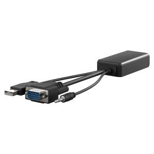 GOOBAY αντάπτορας HDMI σε VGA & 3.5mm 61259, 1080p, μαύρος | Καλώδια - Αντάπτορες | elabstore.gr