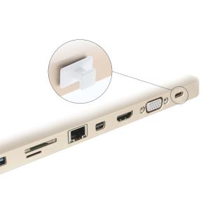 DELOCK κάλυμμα προστασίας για θύρα USB-C 64097 με λαβή, λευκό, 10τμχ | Καλώδια - Αντάπτορες | elabstore.gr