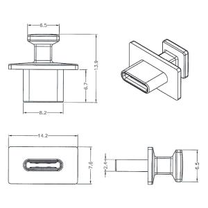 DELOCK κάλυμμα προστασίας για θύρα USB-C 64097 με λαβή, λευκό, 10τμχ | Καλώδια - Αντάπτορες | elabstore.gr