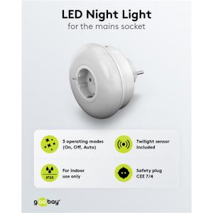 GOOBAY LED φωτιστικό νυκτός 64566 με πρίζα schuko, 6500K, IP20 | eLabstore.gr GOOBAY LED φωτιστικό νυκτός 64566 με πρίζα schuko, 6500K, IP20 | Φωτισμός | elabstore.gr