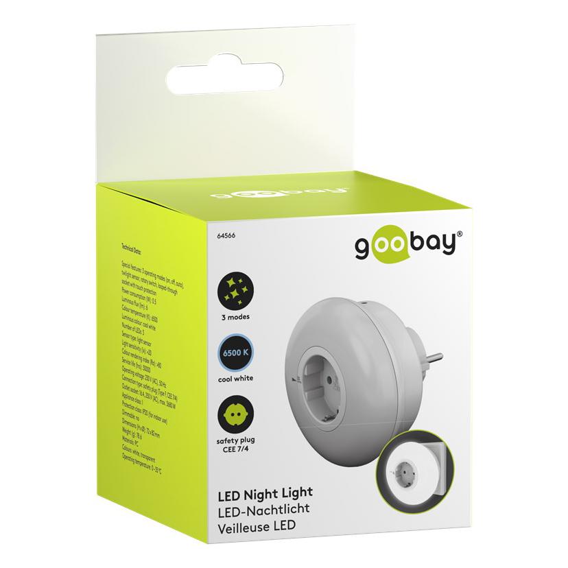 GOOBAY LED φωτιστικό νυκτός 64566 με πρίζα schuko, 6500K, IP20 | eLabstore.gr GOOBAY LED φωτιστικό νυκτός 64566 με πρίζα schuko, 6500K, IP20 - Image 6