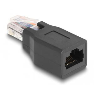 DELOCK αντάπτορας RJ45/RJ48/RJ50 66991, 10P/10C pin out 1:1, μαύρος | Καλώδια - Αντάπτορες | elabstore.gr