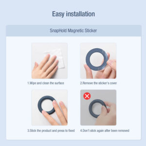NILLKIN μαγνητικό ring & βάση Magnetic Kit για smartphone, μαύρο | Αξεσουάρ κινητών | elabstore.gr