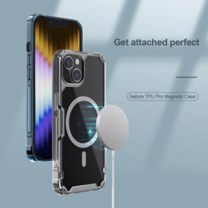 NILLKIN θήκη Nature Pro Magnetic για iPhone 14 Plus, μπλε & διάφανη | Αξεσουάρ κινητών | elabstore.gr