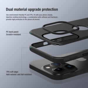 NILLKIN θήκη Super Frosted Shield Pro για iPhone 14 Pro Max, μαύρο | Αξεσουάρ κινητών | elabstore.gr