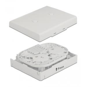 DELOCK κυτίο σύνδεσης οπτικών ινών 86843, 4x SC Simplex/LC Dublex, λευκό | Εργαλεία | elabstore.gr