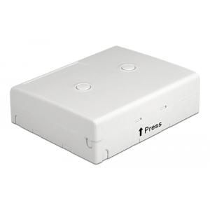 DELOCK κυτίο σύνδεσης οπτικών ινών 86843, 4x SC Simplex/LC Dublex, λευκό | Εργαλεία | elabstore.gr