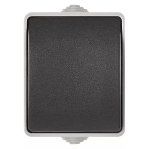 EMOS μπουτόν εξωτερικού χώρου A1399, μονό, 1/0, 10A, IP54, μαύρο | Εργαλεία | elabstore.gr