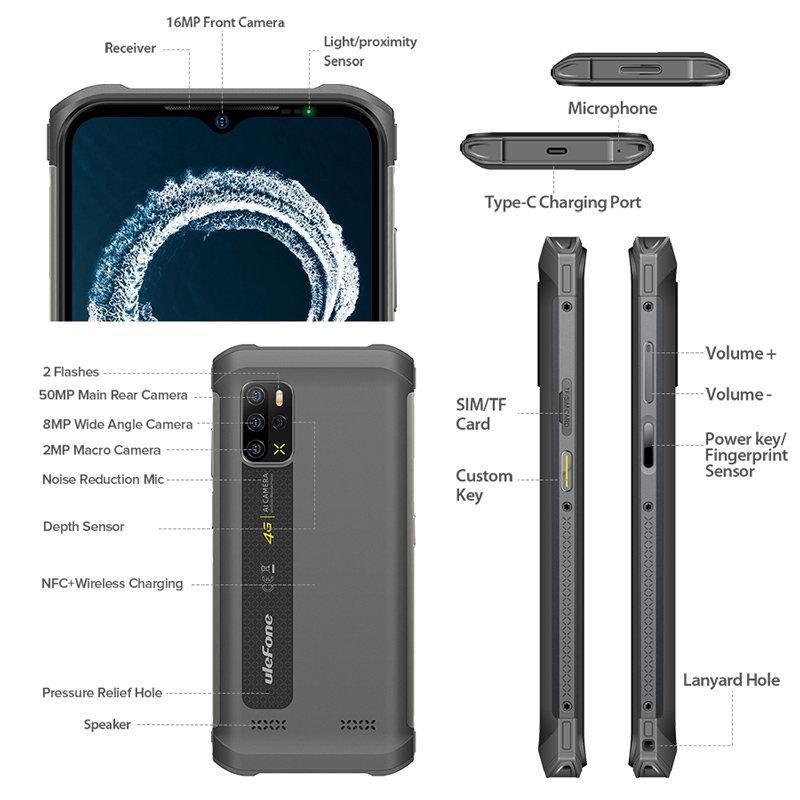 ULEFONE smartphone Armor 12S 4G, 6.52" 8/128GB, 5180mAh, IP68/69K, μαύρο | eLabstore.gr ULEFONE smartphone Armor 12S 4G, 6.52" 8/128GB, 5180mAh, IP68/69K, μαύρο | Mobile Συσκευές | elabstore.gr