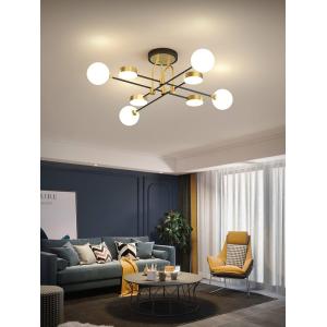 POWERTECH φωτιστικό οροφής HLL-0100, 4x E27 + 4x LED, μεταλλικό, χρυσό | Φωτισμός | elabstore.gr