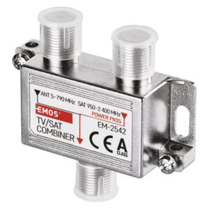 EMOS TV/SAT combiner J0198, 5–2.400MHz, 3dB TER/2dB SAT | eLabstore.gr EMOS TV/SAT combiner J0198, 5–2.400MHz, 3dB TER/2dB SAT | Εικόνα & Ήχος | elabstore.gr