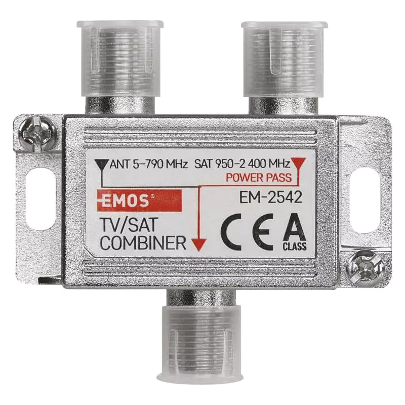 EMOS TV/SAT combiner J0198, 5–2.400MHz, 3dB TER/2dB SAT | eLabstore.gr EMOS TV/SAT combiner J0198, 5–2.400MHz, 3dB TER/2dB SAT | Εικόνα & Ήχος | elabstore.gr