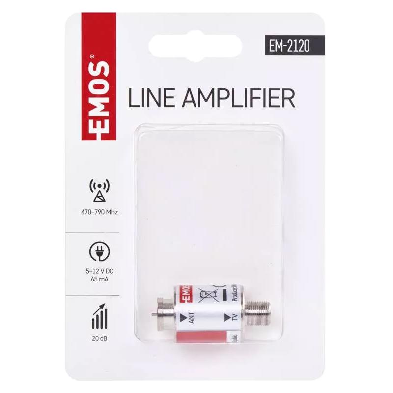 EMOS ενισχυτής σήματος DVB-T/T2 J5709, UHF 470–790MHz, 20dB, F connector | eLabstore.gr EMOS ενισχυτής σήματος DVB-T/T2 J5709, UHF 470–790MHz, 20dB, F connector | Εικόνα & Ήχος | elabstore.gr