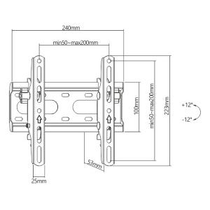 BRATECK επιτοίχια βάση KL31-22T για οθόνη 23"-43", 45kg | Εικόνα & Ήχος | elabstore.gr