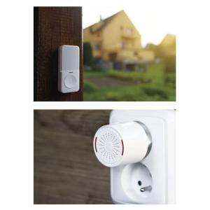 EMOS ασύρματο κουδούνι P5734 με 10 μελωδίες, 150m, 85dB, IP56, λευκό | Εργαλεία | elabstore.gr