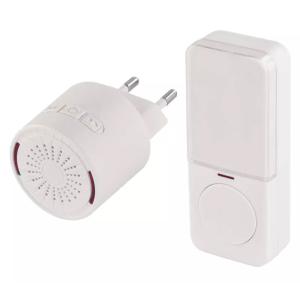 EMOS ασύρματο κουδούνι P5734 με 10 μελωδίες, 150m, 85dB, IP56, λευκό | Εργαλεία | elabstore.gr