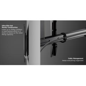 BRATECK επιτοίχια βάση PLB-M06H για οθόνη 32"-75, 50kg | eLabstore.gr