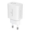 POWERTECH φορτιστής τοίχου PT-1040, USB & USB-C, PD QC3.0, 20W, λευκός | Αξεσουάρ κινητών | elabstore.gr