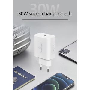 POWERTECH φορτιστής τοίχου PT-1043, USB-C, PD QC3.0, 30W, λευκός | Αξεσουάρ κινητών | elabstore.gr
