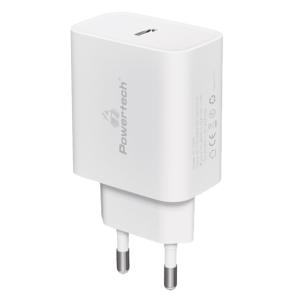 POWERTECH φορτιστής τοίχου PT-1043, USB-C, PD QC3.0, 30W, λευκός | Αξεσουάρ κινητών | elabstore.gr