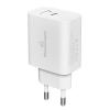 POWERTECH φορτιστής τοίχου PT-1044, USB & USB-C, PD QC3.0, 30W, λευκός | Αξεσουάρ κινητών | elabstore.gr