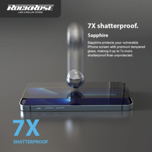 ROCKROSE tempered glass 2.5D Sapphire Full Cover για iPhone 14 Pro | Αξεσουάρ κινητών | elabstore.gr